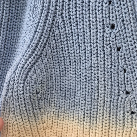 Veronica Beard Women's Blue Green Parula Tie Dye Ombre Puff Sleeve Cardigan S - Picture 3 of 9